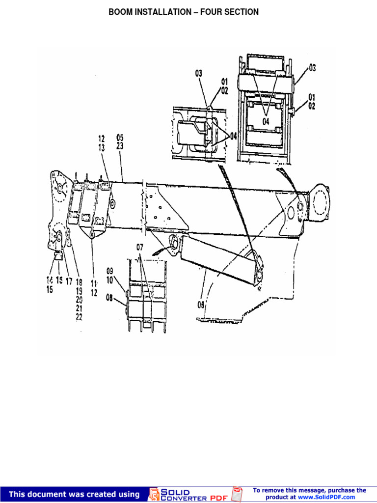 Four Section Boom Installation Parts | PDF | Screw | Steering
