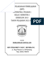Rencana Pelaksanaan Pembelajaran (RPP) Matematika (Pecahan) Kelas 3 Semester 2 Kurikulum 2013 TAHUN PELAJARAN 2022-2023