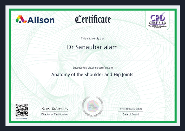 Alison_certificate_anatomy_of_the_shoulder_and_hip_joints | PDF