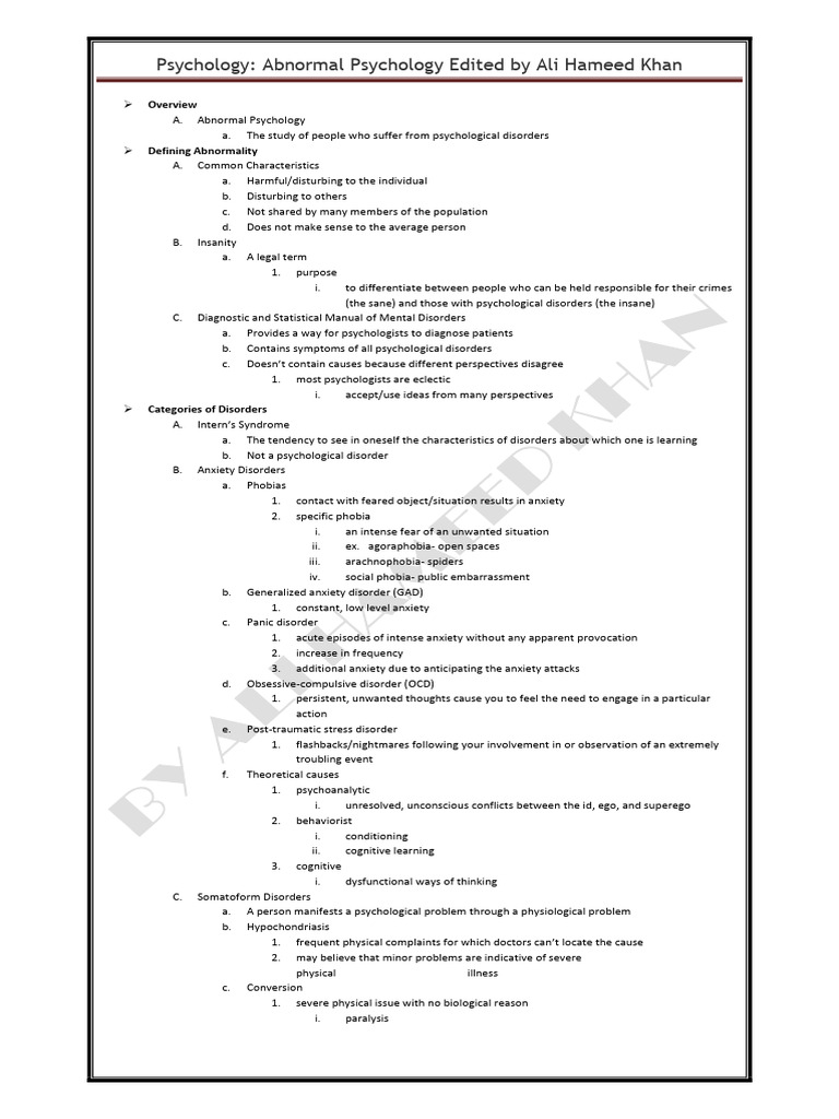 Chapter 12 Abnormal Psychology | PDF | Mental Disorder | Schizophrenia