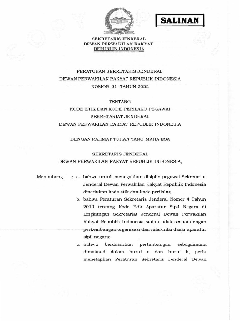 Putusan sidang kode etik DPR
