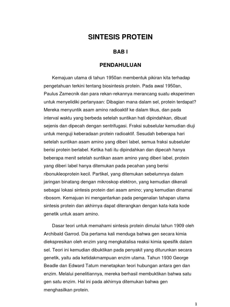 Proses Sintesis Protein dalam Sel | PDF | Kesehatan Holistik
