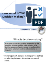 How Good Is Your Decision Making (Lecture)