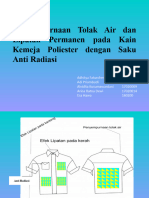 Penyempurnaan Tolak Air dan Lipatan Permanen pada Kain