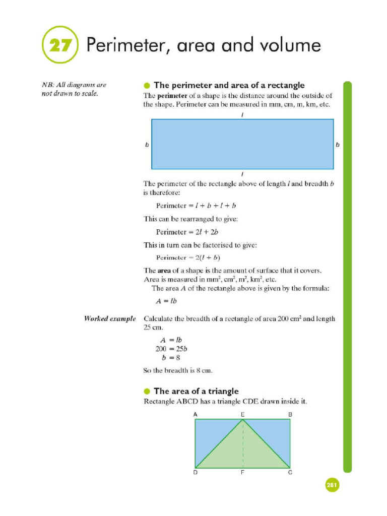 Perimeter, Area | PDF