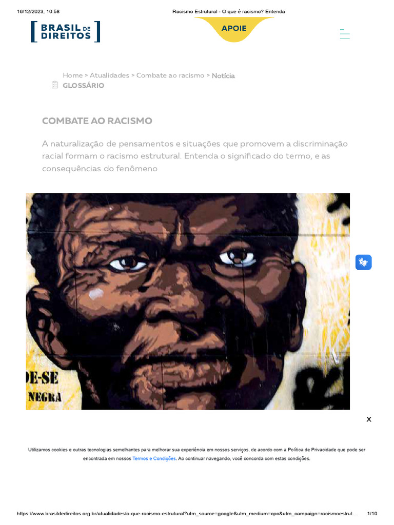 Racismo Estrutural O Que é Racismo Entenda Pdf Racismo