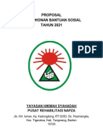 Proposal Permohonan Bantuan Sosial TAHUN 2021: Yayasan Hikmah Syahadah Pusat Rehabilitasi Napza