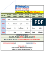 CBSE Post Mid Term Exam Time Table (North)