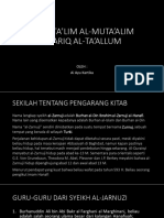 Kitab Ta'Lim Al-Muta'Alim Thariq Al-Ta'Allum: Oleh: Ai Ayu Kartika