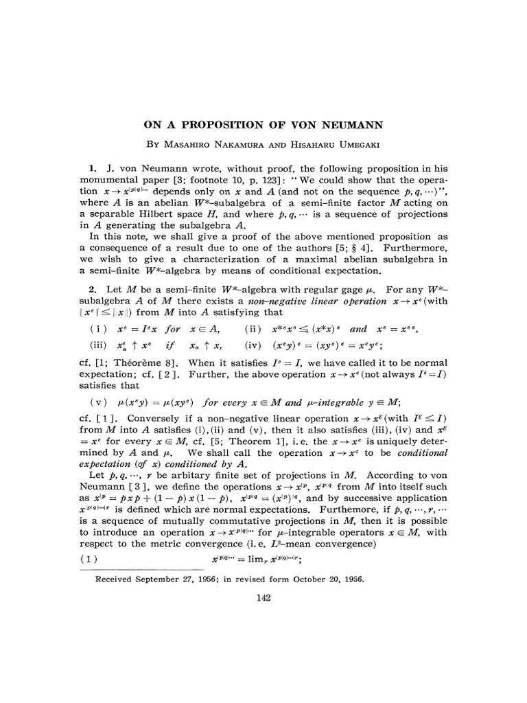 On a proposition of von neumann l lql pdf algebraic structures
