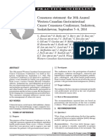 Consensus Statement: The 16th Annual Western Canadian Gastrointestinal Cancer Consensus Conference Saskatoon, Saskatchewan September 5-6, 2014