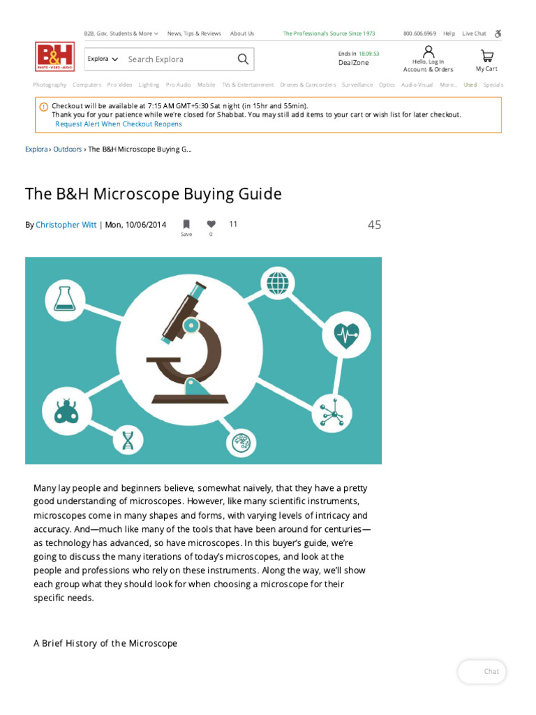 The B&H Microscope Buying Guide B&H EXplora PDF Microscope Camera
