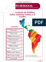 Boletín Semanal (28 Octubre - 3 Noviembre Del 2023) Observatorio de Política Sobre América Latina y El Caribe-1