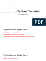 9 Eğitimin Tarihsel Temelleri