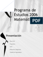 Programa de Estudios 2006 as