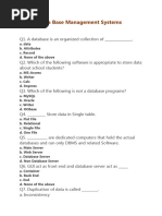 DBMS Worksheet