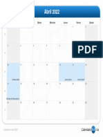 Calendario Abril 2022