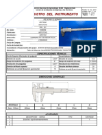 Registro Pie de Rey en Fraccion (0.05mm)