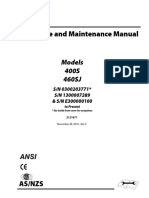 Service and Maintenance Manual: Models 400S 460SJ
