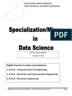 Specilization in Data Science