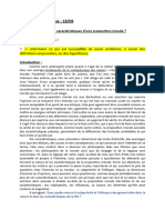 Quelle Sont Les Caractéristiques de La Proposition Morale ?