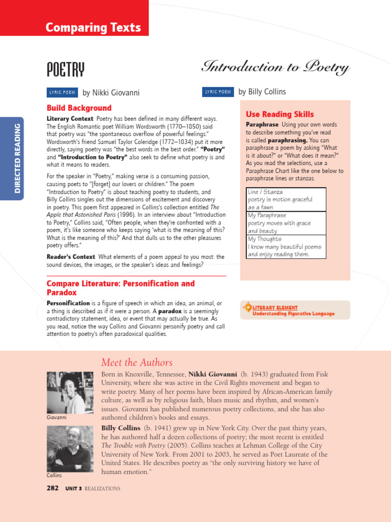 Poetry introduction to poetry pdf poetry blues