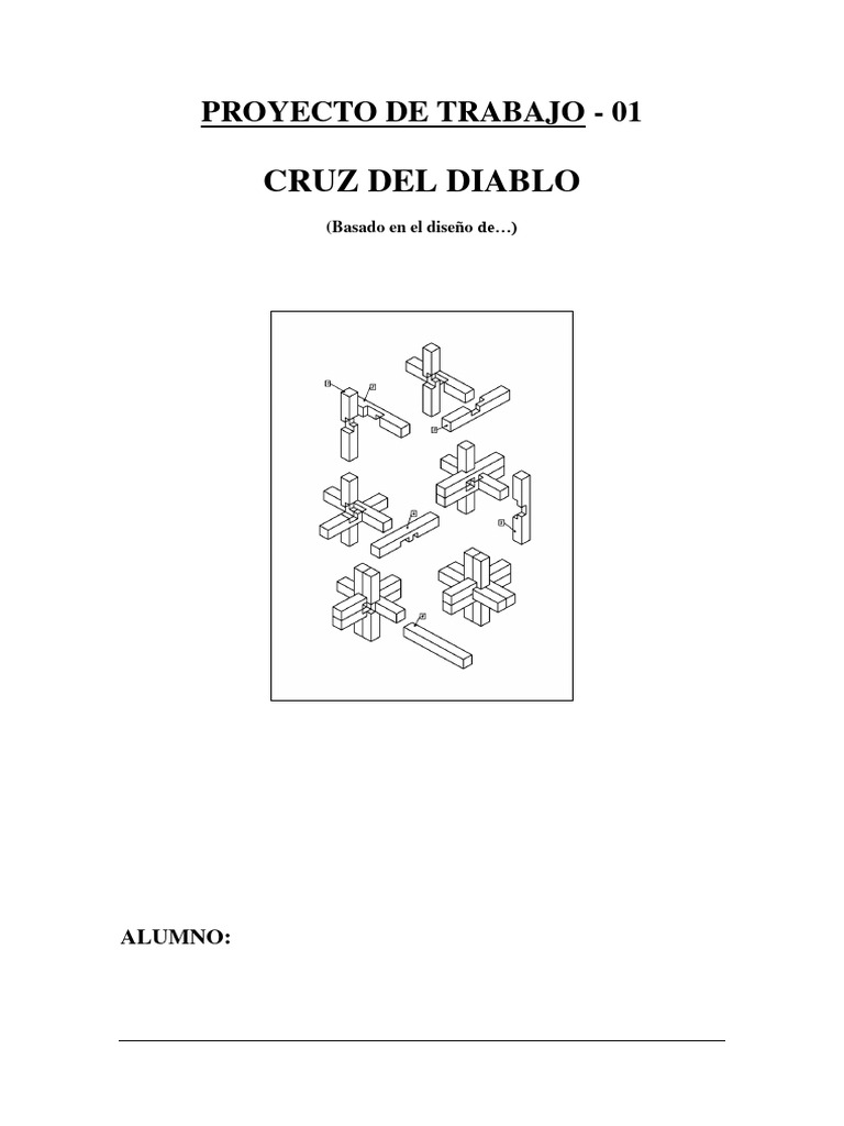 01 Proyecto Trabajo Planos Cruz Diablo A Media Madera | PDF