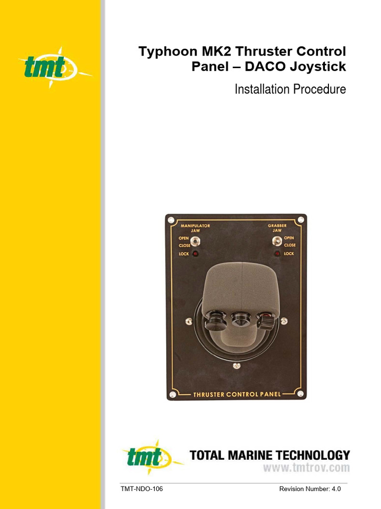 Tmt ndo 106 typhoon mk2 thruster control panel daco joystick