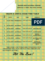 Grade X Time Table-1