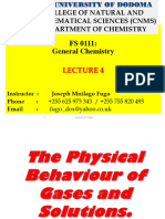 FS 0111-Lecture 4-The Physical Behaviour of Gases and Solutions. (Recovered)