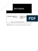 7-8 Lecture (Job Analysis) - AM 322 - HRM in Aviation