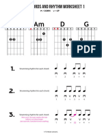 Guitar Chords and Rhythm Worksheet 1