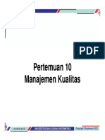 Pertemuan 10 Manajemen Kualitas