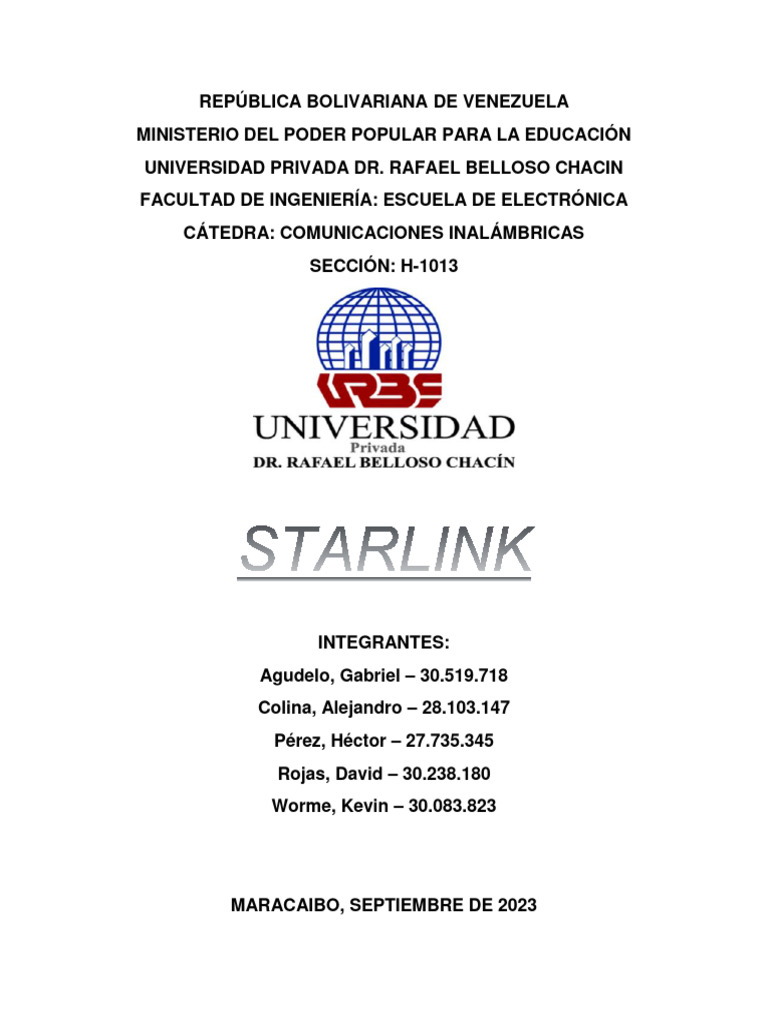 Starlink: Conectividad Global Satelital | PDF | Satélite de ...