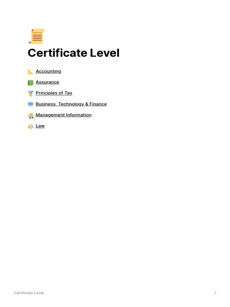 Assurance Certificate Level Overview | PDF | Audit | Internal Control