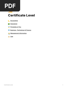 Accounting - Certificate Level Notes 