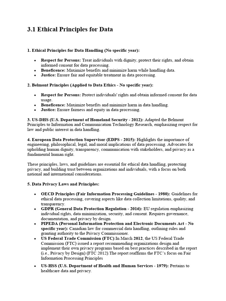 Ethical Principles Notes Pdf Privacy Justice