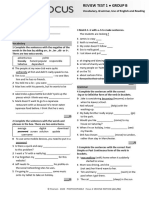 Focus2 2E Review Test 1 Units1 2 Vocabulary Grammar UoE Reading