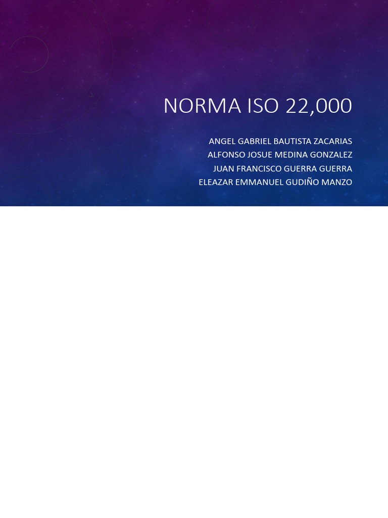 NORMA ISO 22000 Logistica | PDF | Análisis de Riesgo y Puntos Críticos ...