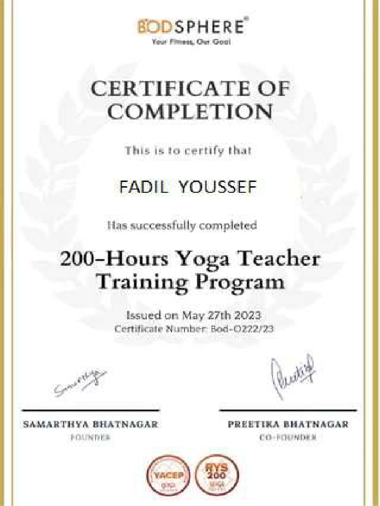 YOGA CERTIFICATE COURSE FEES intelligence overview
