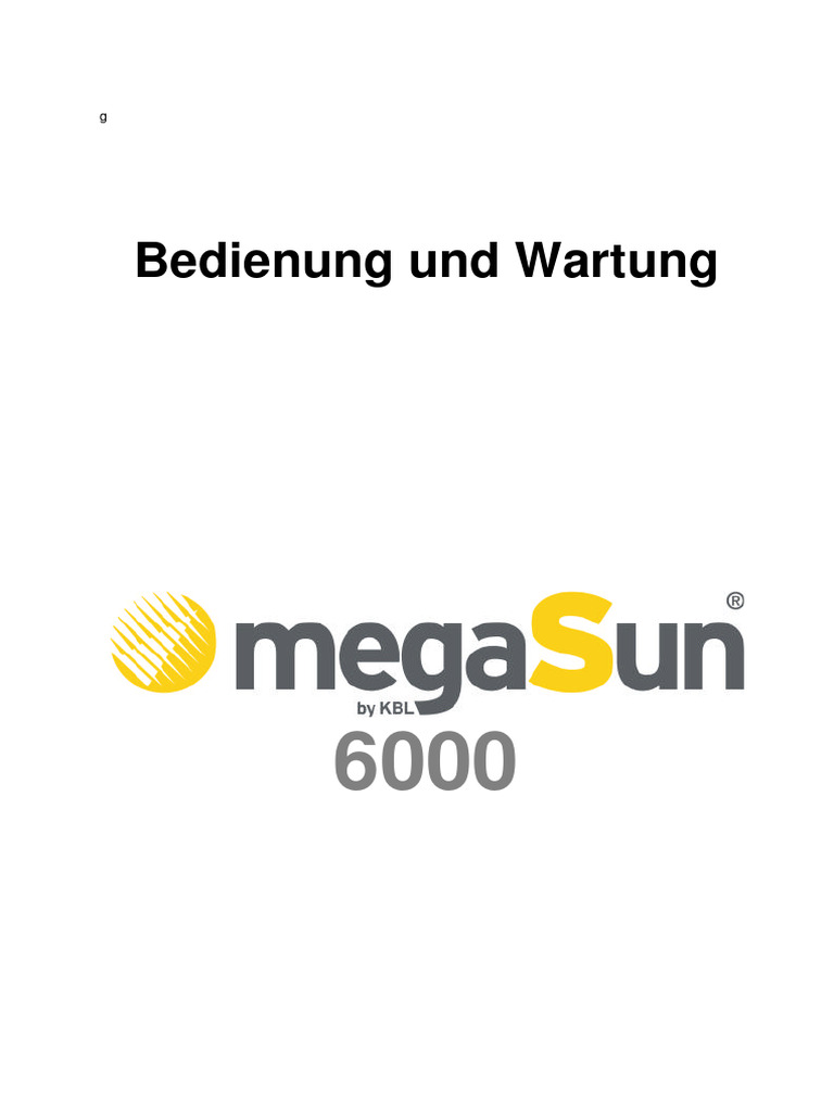 Bedienung Und Wartung ms6000 - de | PDF