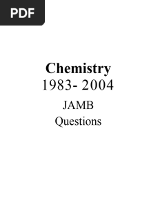 JAMB Chemistry Past Question 1983 2004