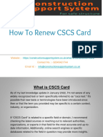 Renew CSCS Card