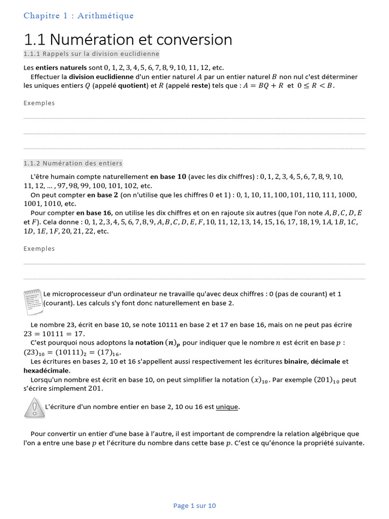 Cours Numeration | PDF
