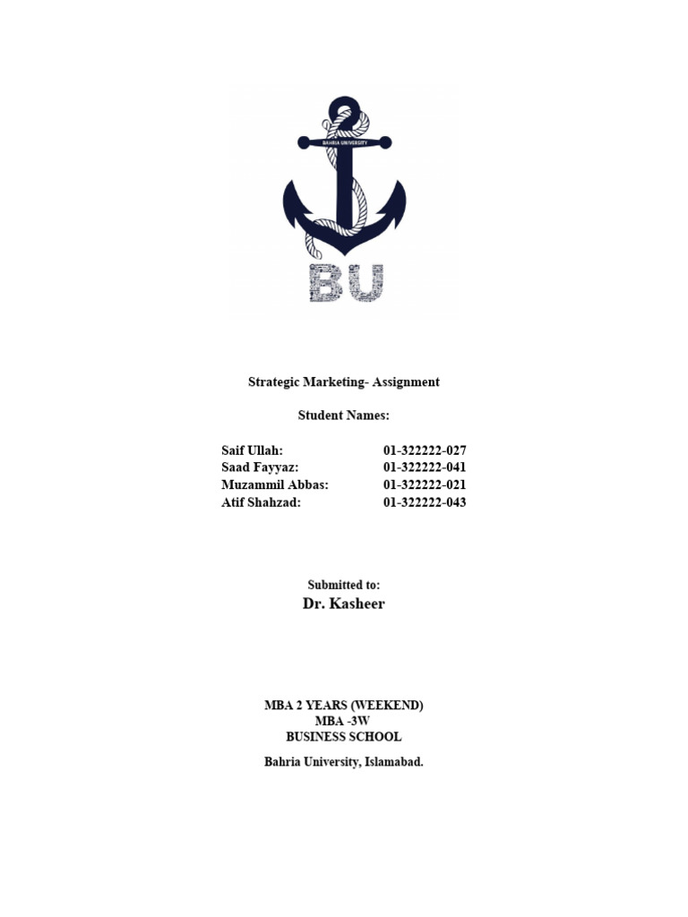 MBA Marketing Strategy Report | PDF | Retail | Brand