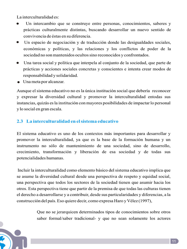 La Interculturalidad en La Educacion - PERU | PDF | Multilingüismo ...