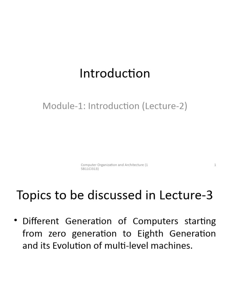Module-1 Introduction Lecture 2 Common | PDF | Personal Computers | 64 ...