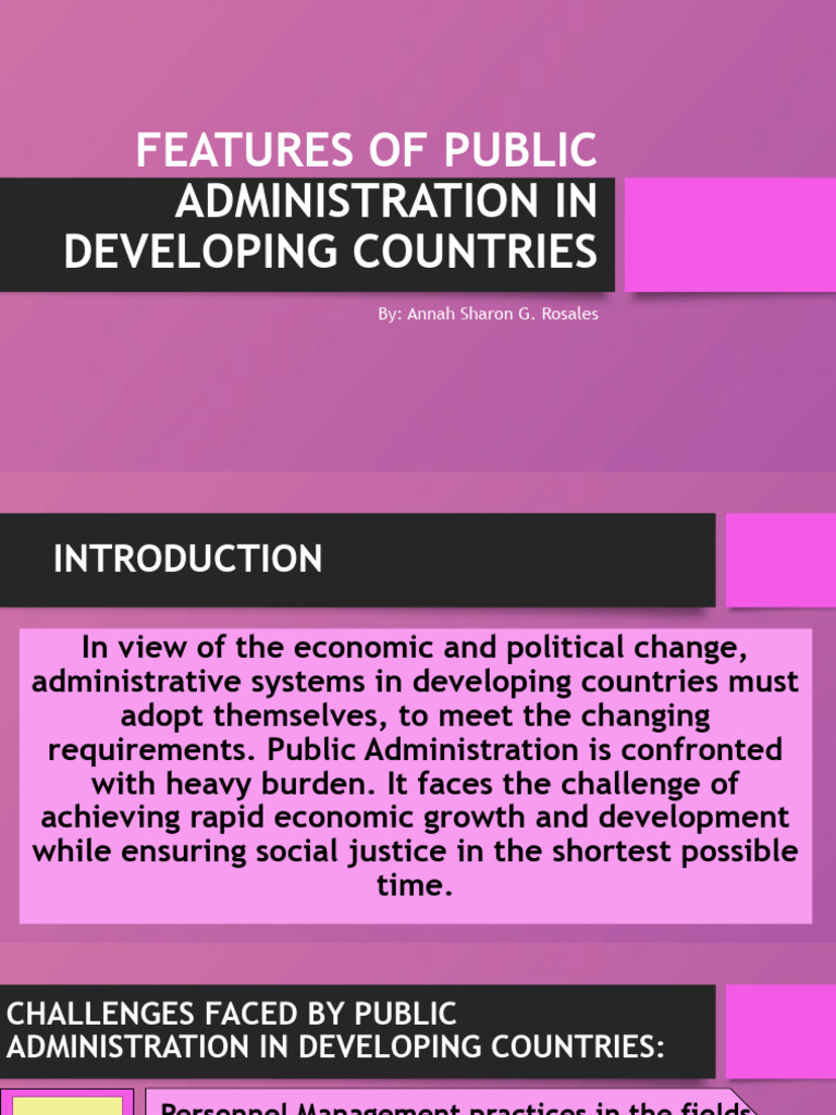 Public Administration in Developing Nations | PDF | Public ...