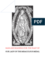 Mass and Readings For The Feast of