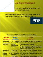 Examples of Direct and Proxy Indicators